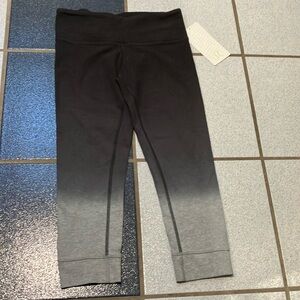 Lululemon Athletica Black and Gray Capri Pants